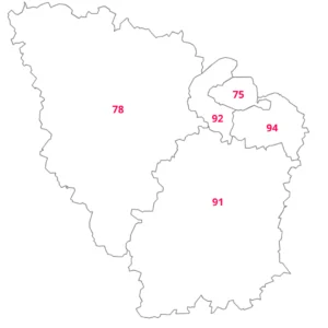 carte des départements éligibles à la formation
