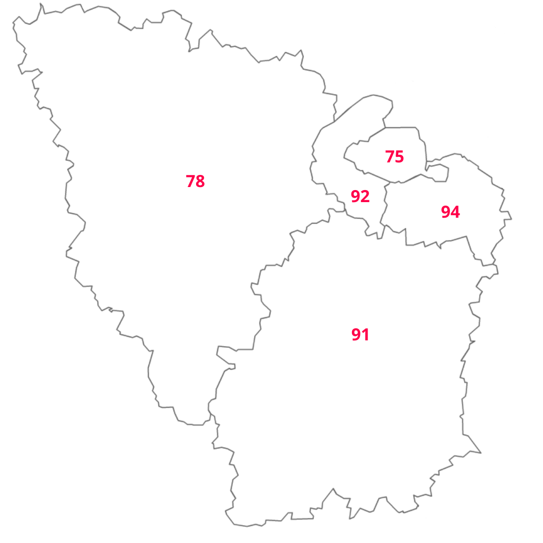 carte des départements éligibles à la formation